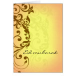 Eid mubarak - yellow greeting card