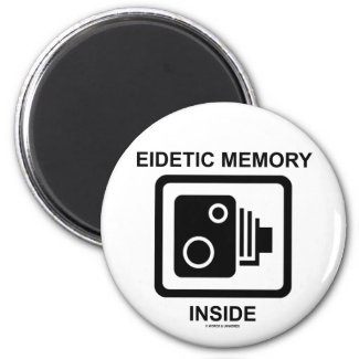 Eidetic Memory Inside (Camera Sign Photographic) Refrigerator Magnets