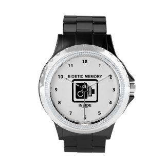 Eidetic Memory Inside (Camera Sign Photographic) Wrist Watches