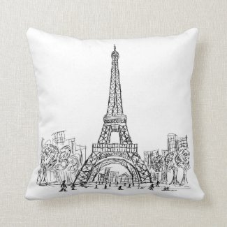 Eifel Tower Paris Pillows