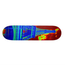 eiffel funky tower skateboard deck