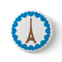 Eiffel in love wiz a pin. buttons by ohkifie Eiffel in love wiz a pin. buttons