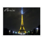 eiffel night lights postcards