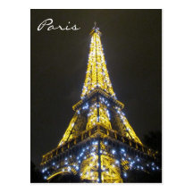 eiffel sparkles postcard