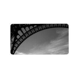 Eiffel Tower Address Labels label