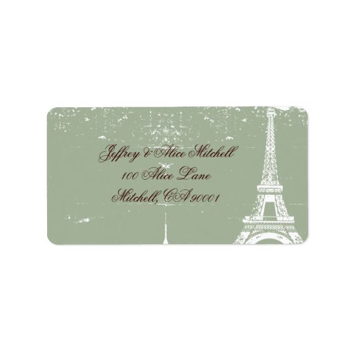 Eiffel Tower Address Labels Zazzle