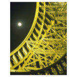 Eiffel tower and moon, Paris, France flyers
