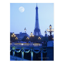Eiffel Tower at Dusk Postcards