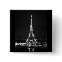 Eiffel Tower at Night - B/W Pins