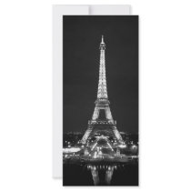 Eiffel Tower at Night - B/W rack cards