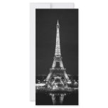 Eiffel Tower at Night - B/W Custom Rack Cards