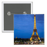 Eiffel Tower at Night Button