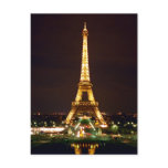 Eiffel Tower at Night - Color postcards