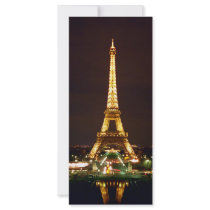Eiffel Tower at Night - Color Rack Card