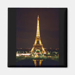 Eiffel Tower at Night - Color Refrigerator Magnet
