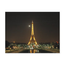 Eiffel Tower at Night Postcard