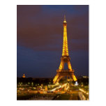 Eiffel Tower at Night Postcard