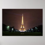 Eiffel Tower at Night Posters