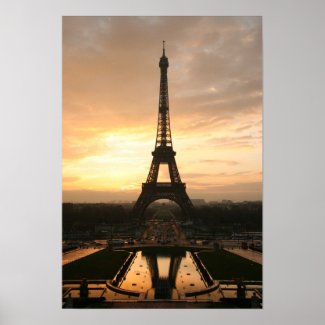 Eiffel Tower at Sunrise from the Trocadero Print