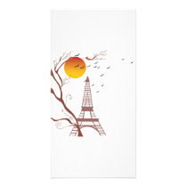 Eiffel tower, autumn photo greeting card