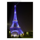 Eiffel Tower, Blue 01 Greeting Card