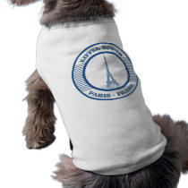 EIFFEL TOWER BLUE pet clothing by guillermobooker EIFFEL TOWER BLUE pet clothing