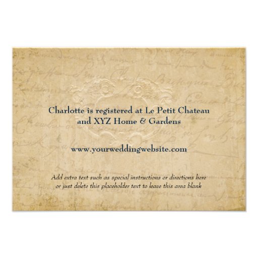 Eiffel Tower Blue Parisian Bridal Shower Invitations