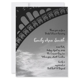 Eiffel Tower Bridal Shower Invitations invitation