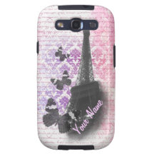 Eiffel tower & butterflies samsung galaxy SIII covers