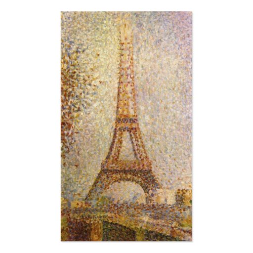 Eiffel Tower by Georges Pierre Seurat Business Card (back side)