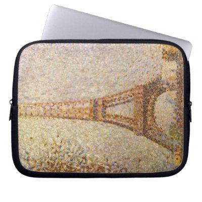 Eiffel Tower by Georges Pierre Seurat Computer Sleeve