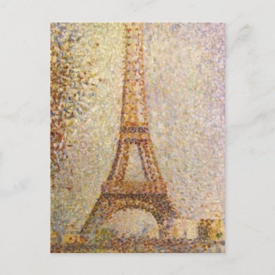 Eiffel Tower by Georges Pierre Seurat Post Cards