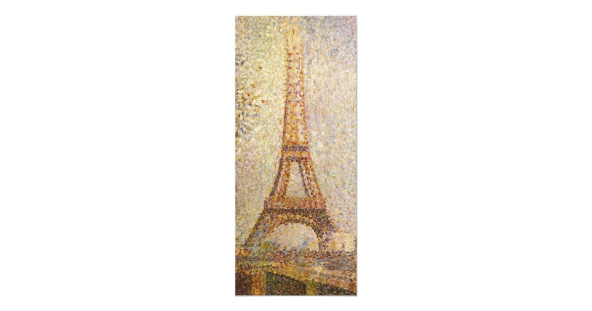 Eiffel Tower By Georges Seurat Vintage Fine Art Card Zazzle