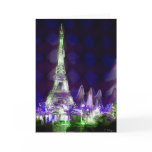 Eiffel tower by night(card)