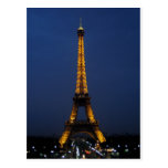 Eiffel tower by night post cards