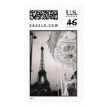 Eiffel Tower Carousel Postage Stamp