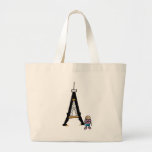 Eiffel Tower Cartoon Canvas Bags