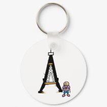 Eiffel Tower Cartoon keychains by alternateworlds Eiffel Tower Cartoon keychains