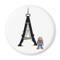 Eiffel Tower Cartoon magnets by alternateworlds Eiffel Tower Cartoon magnets