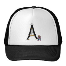 Eiffel Tower Cartoon Trucker Hat