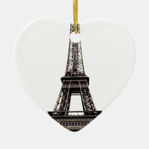 eiffel tower double sided heart ceramic christmas ornament eiffel tower double sided heart ceramic christmas ornament