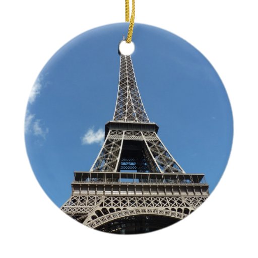 eiffel tower double sided ceramic round christmas ornament eiffel tower double sided ceramic round christmas ornament