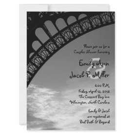 Eiffel Tower Couples Shower Invitations invitation