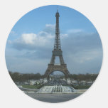Eiffel Tower Daytime Round Stickers