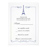 Eiffel Tower Elegant RSVP Card Invitation