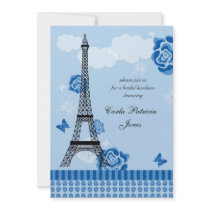 Eiffel Tower French Bridal Shower Invitation
