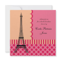 Eiffel Tower French Bridal Shower Invitation