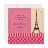 Eiffel Tower French Bridal Shower Invitation invitation