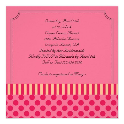 Eiffel Tower French Bridal Shower Invitation