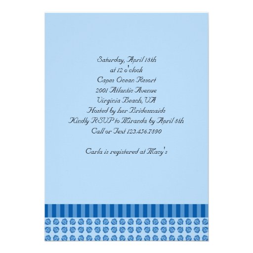 Eiffel Tower French Bridal Shower Invitation